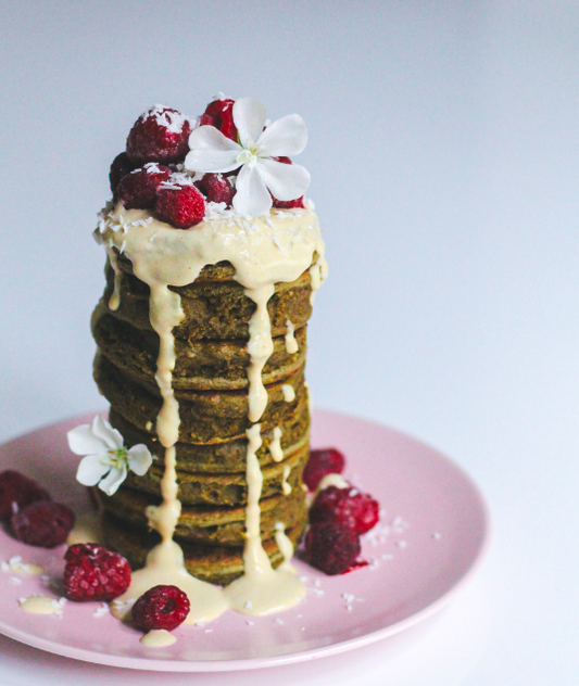 Τηγανίτες (pancakes) με Matcha (Green Tea)