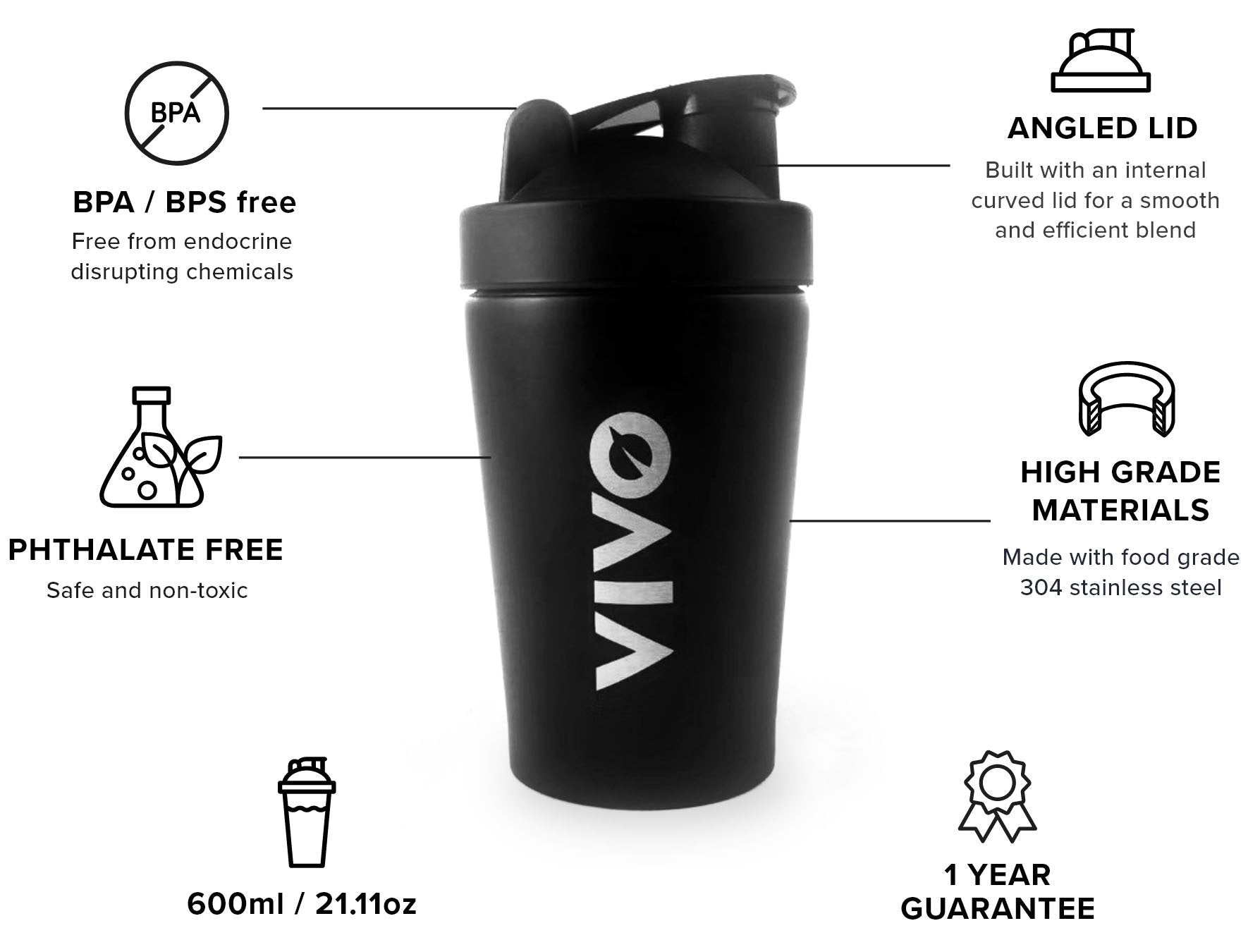 Vivo Protein Shaker 600ml